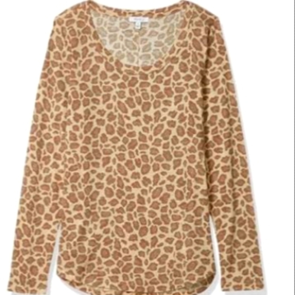 Skinnygirl Jeans Safari-Abstract Cheetah Fierce Brushed Marled Top Size 2X